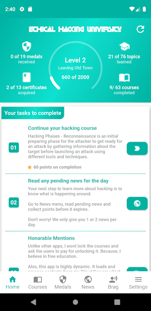 Learn Ethical Hacking - Certifications and Courses Screenshot 1