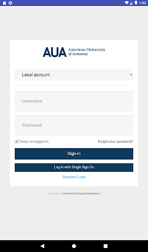 AUA Intranet Screenshot 2
