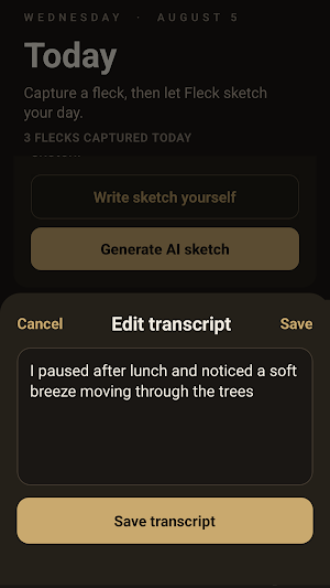 Fleck: AI Journal Screenshot 3