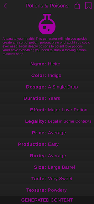 Fantasy Writer's Companion Screenshot 3