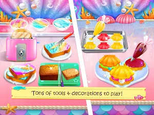 Mermaid Unicorn Cupcake Bakery Shop Cooking Game Screenshot 3