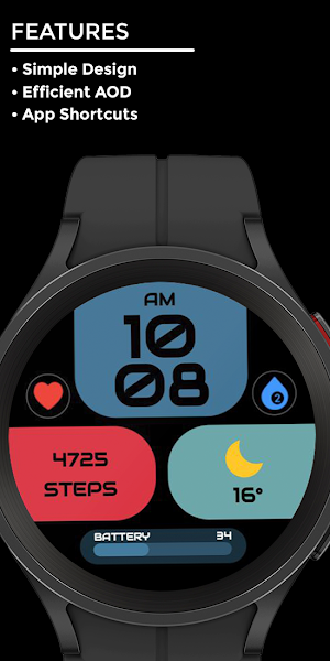 Nighty Digital 07 - watch face Screenshot 1