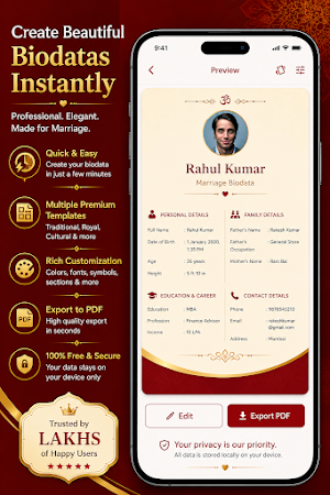 Marriage Biodata Maker Screenshot 0