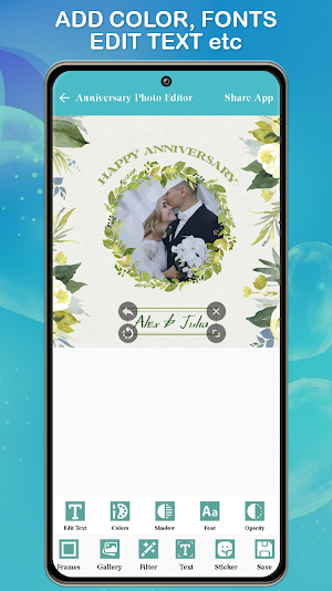 Anniversary Photo Frame Maker Screenshot 3