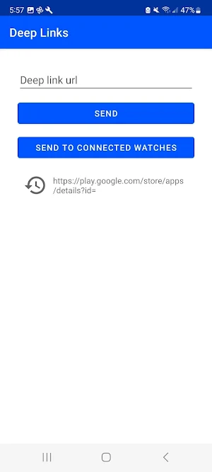Local/Remote Deep Link Sender Screenshot 0