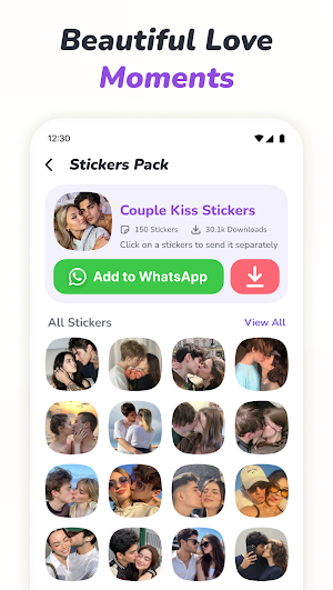Romantic Stickers WAStickers Screenshot 2