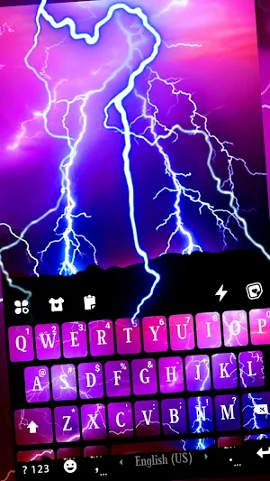 Thunder Lightning Keyboard Background Screenshot 0