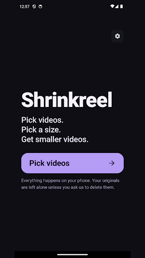 Shrinkreel: Video Compressor Screenshot 0