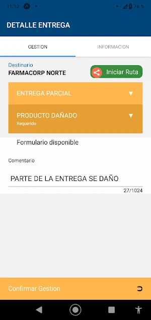 Gestion Ultima Milla Screenshot 1