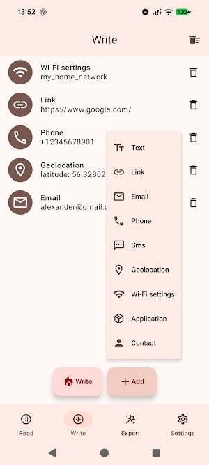 NFC Tag Reader & Writer Screenshot 1