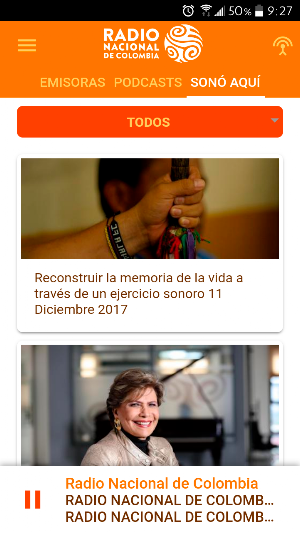 Radio Nacional de Colombia Screenshot 2