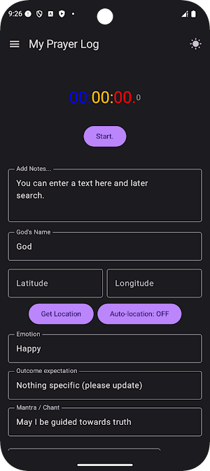 Soul Log Prayer Meditation Screenshot 0