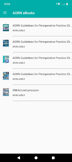 AORN eBooks Screenshot 2