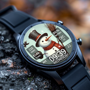 Key WF55 Snowman Watch Face Screenshot 0