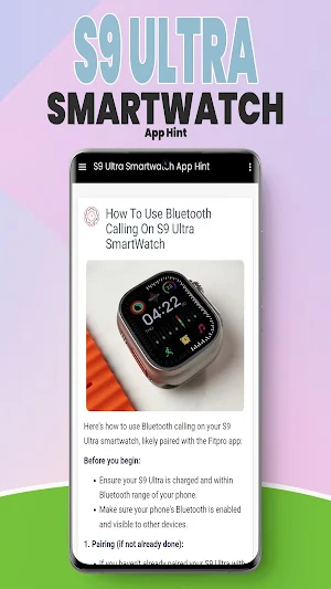 S9 Ultra Smartwatch App Hint Screenshot 1