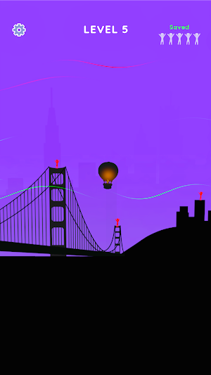 Stickman Balloon Rescue Screenshot 0