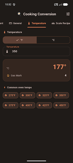 Cooking Conversion Calculator Screenshot 2
