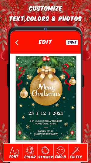 Christmas Invitation Cards Screenshot 1