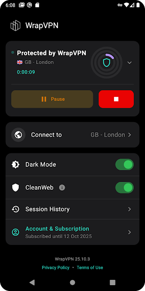 WrapVPN: Fast & Secure Proxy Screenshot 1