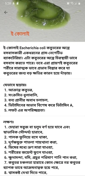কবুতর রোগ ও চিকিৎসা (Pigeon disease and treatment) Screenshot 0