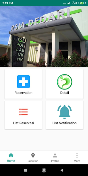 RSIA Dedari Reservation Screenshot 1
