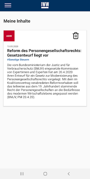 myIWW-App Screenshot 3