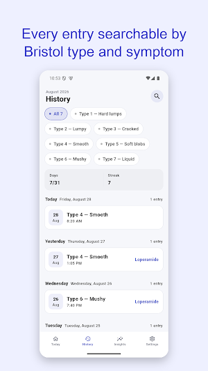 Stool Log: Bowel Diary Screenshot 1