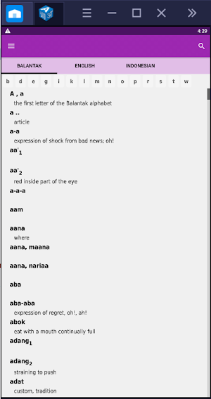 Balantak Dictionary Screenshot 0
