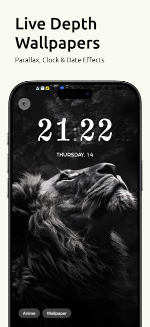 Depth Wallpapers & Live Clock Screenshot 0