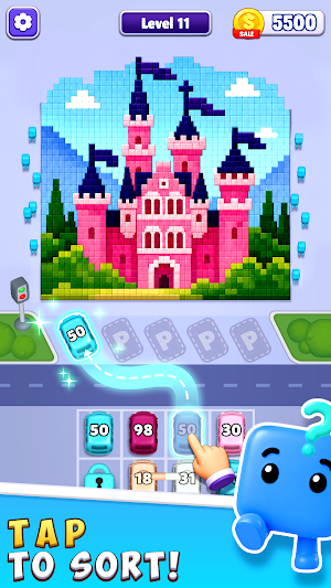 Car Sort: Pixel Color Puzzle Screenshot 0