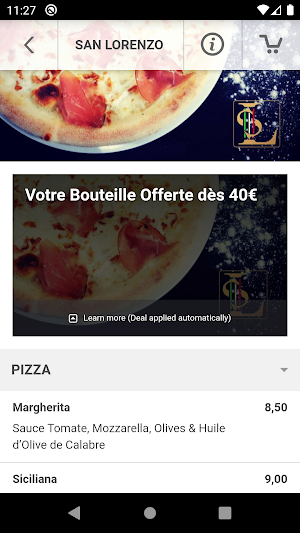 SanLorenzo Restaurant Pizzeria Screenshot 2
