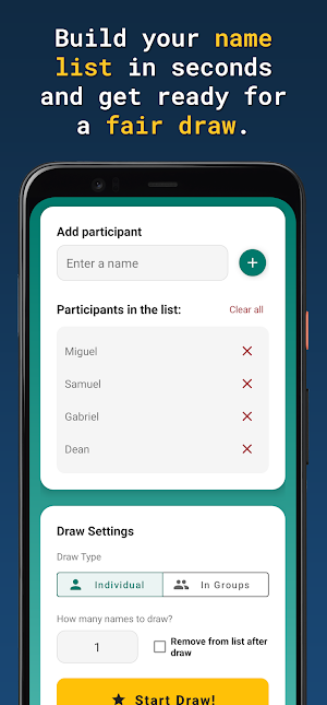 Name Picker & Group Maker Screenshot 1