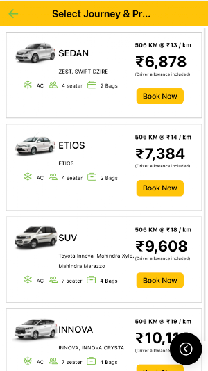 Rithik Droptaxi - ONE WAY DROP TAXI Screenshot 1