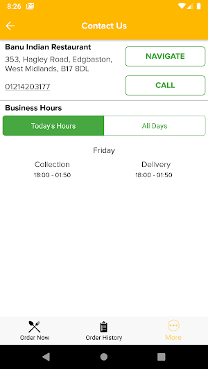 Banu Indian Restaurant Screenshot 3