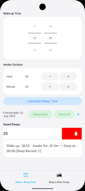 Baby Sleep Planner Screenshot 2