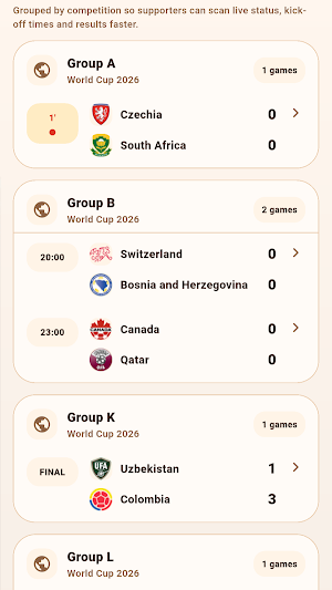 Golmania GO - Live Scores Screenshot 1