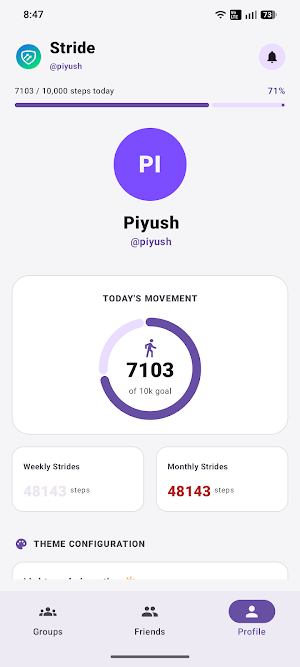 Stride - Social Fitness App Screenshot 2