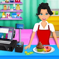 Bakery Chef & Cashier Manager: Cooking Cream Cake