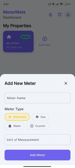Utility Meter Tracker Screenshot 1