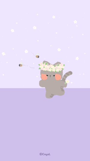 카카오톡 테마 - 보송보송고냥이_봄봄 (카톡테마) Screenshot 0