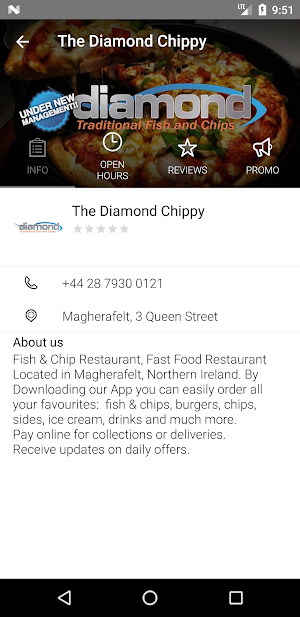 Diamond Chippy, Magherafelt Screenshot 2