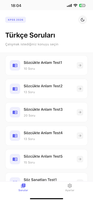 KPSS Türkçe Soruları 2026 Screenshot 0