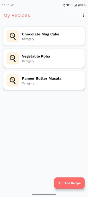 Green Food Diary Screenshot 1