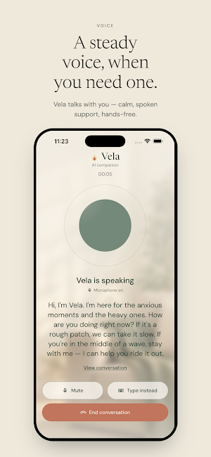Vela: Anxiety & Panic Relief Screenshot 1