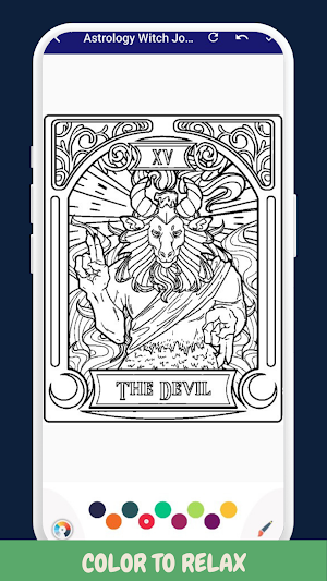 Astrology witch Coloring Book Screenshot 1
