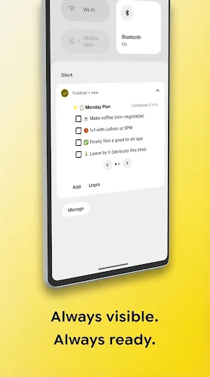 Tickdrop | Notification to-do Screenshot 1