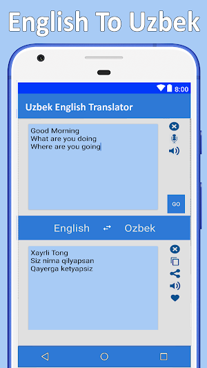Englishcha O'zbekcha Tarjimon Screenshot 1