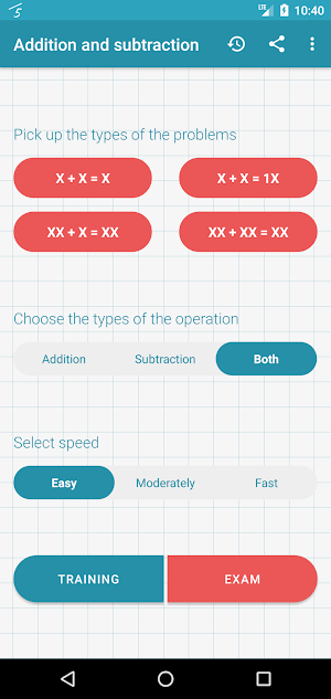 Addition and subtraction Screenshot 0
