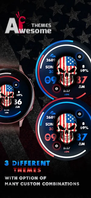 PATRIOT - Digital Watch Face Screenshot 2
