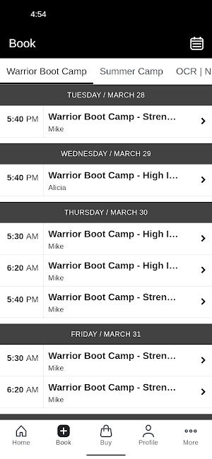 Kings Camps and Fitness Screenshot 1